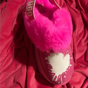 pink platform uggs, worn once